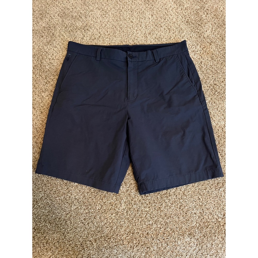 Vineyard Vines Mens OTG On-The-Go Shorts 33 Navy Blue Performance Stretch 9 Inch